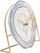 Orë tavoline Twin Table Clock, metal dekorativ, 20x7x19.5 cm, e artë