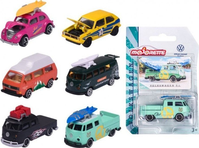 Метална играчка автомобил Majorette 212055004, серија Volkswagen, повеќебојна