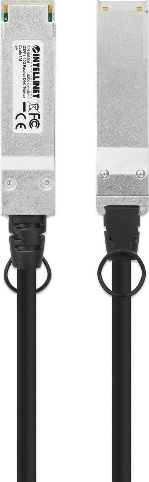 Kabllo rrjeti Intellinet 508506, Twinax QSFP+ 40G DAC, 1m, e zezë