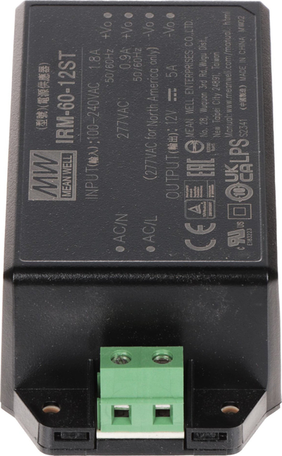 Furnizim me energji Mean Well IRM-60-12ST, 60W, 12V DC, gri