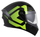 Helmetë moto Cassida Orbit Grind, integrale, me diellore, e zezë mat verdhë fluo