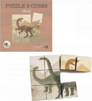 Puzzle druri me kube dinosaur, lojë edukative, shumëngjyrëshe