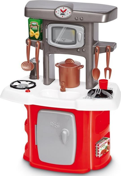 Set lodër kuzhine Ecoiffier Superpack 3 në 1, 23 aksesorë, për fëmijë 18M+, e kuqe