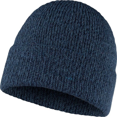 Kapele dimri Buff Jarn Knitted Beanie, e thur me dorë, akrilik, blu navy