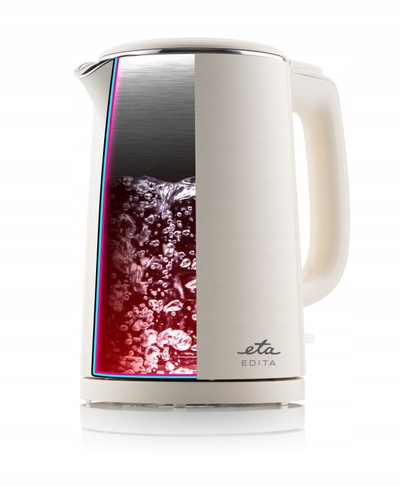 Електричен чајник ETA Edita ETA859590010, 1.5L, 2200W, бело кафеав