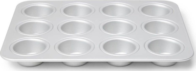 Tepsi muffin Patisse Professional, 12 forma, 35cm, argjendi