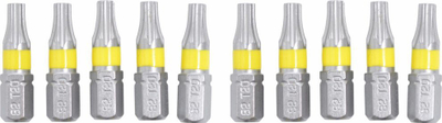 Set bite TORX Boxer T20, çelik S2, 10 copë, i verdhë