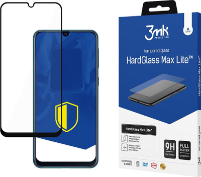 Xham mbrojtës 3MK HardGlass Max Lite, për Samsung Galaxy M31 M31 Prime, 9H, i zi