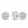 Set vathë për femra Brilio Silver SET297W, 3 palë, të argjendtë