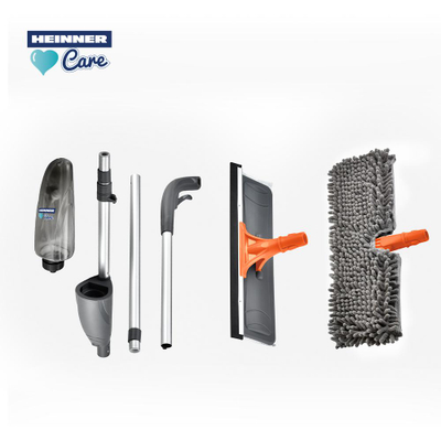Mop me spërkatës Heinner Care Mega Clean, rezervuar 520 ml, kokë mikrofibër, gri portokalli