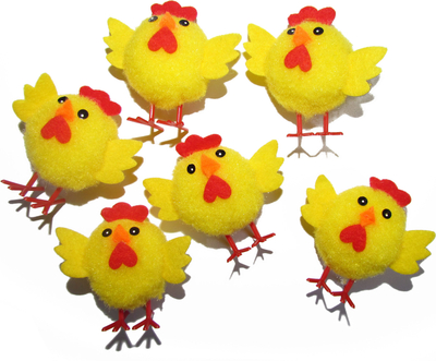 Set zbukurimi për Pashkë Arpex Chick, 6 copë, me ngjyra të ndryshme