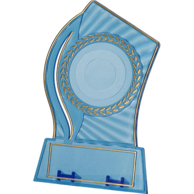 Пластична купа Tryumf PS150 BL G, инсерти 50mm, плочка 65x23mm, проѕирна сина