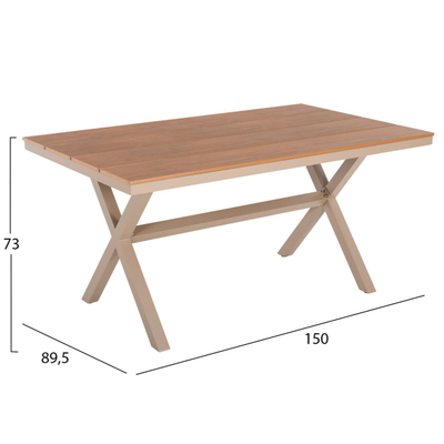Tavolinë drejtkëndore Tawnee 150x89,5x73Hcm (HM6037.04)