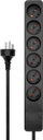 Zgjatës rryme Microconnect MC-GRU0610DKB, 6 dalje, kabllo 10 metra, ngjyrë e zezë