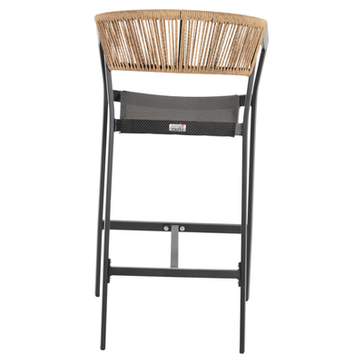 Stol bari alumini me krahë 56x58x105Hcm (HM5892.25), zezë