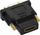 Adapter HDMI në DVI Vivanco 47/21 01, me pina të artë, i zi