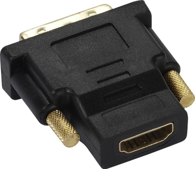 Adapter HDMI në DVI Vivanco 47/21 01, me pina të artë, i zi