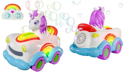 Lodër makinë Syma REVOLT Unicorn Bubble Car, me flluska sapuni, me drita, shumëngjyrëshe