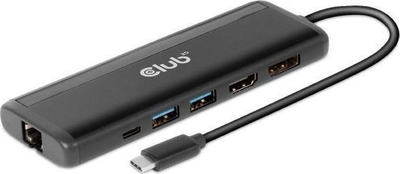 Docking station USB C Club 3D CSV 1597, 2x 4K, Power Delivery 100W, gri