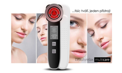 Pajisje galvanike për fytyrë BeautyRelax Multicare, 6 në 1, terapi LED, e bardhë