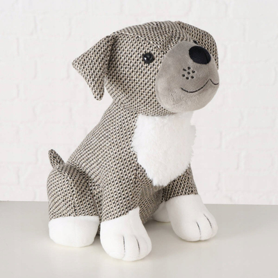 Стопер за врата Boltze Home Dog, 27x27 cm, полиестер, сива