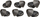 Jastëkëza zëvendësuese HP Poly Voyager 6200 Medium, set 2 copë, silikoni, të zeza