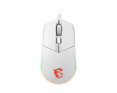 Maus gaming MSI Clutch GM11, optik, 5000 DPI, i bardhë