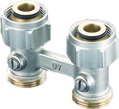 Njësi lidhëse Oventrop Multiflex F, drejt, 3/4", bronz i nikluar