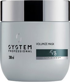 Maskë flokësh System Professional Volumize, për volum, 200 ml, gri