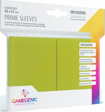 Mbrojtëse për karta Gamegenic: Prime CCG, 100 copë, të gjelbra