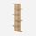 Raft këndor për libra Decortie Saso 37 x 37 x 141 cm, kafe e hapur