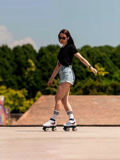 Patina me rrota Fila Quad Ace, ABEC7, truck alumini, të zeza