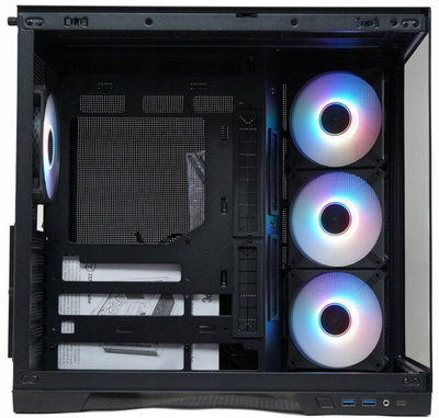 Kutia e kompjuterit ZENPC Cube, Micro Tower, me 4 ftohësa ARGB, e zezë