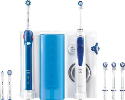 Set për higjenën e gojës Oral B Oxyjet PRO 2000 OC501.535.2, furçë elektrike edhe irrigator, bardh e blu