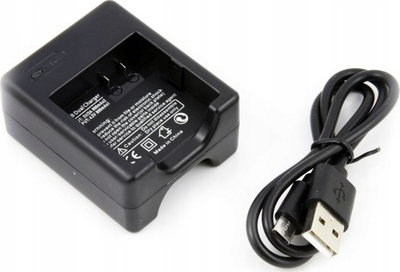 Karikues USB dyshe Xrec për bateri, për kamera Xiaomi Yi 2 4K, i zi