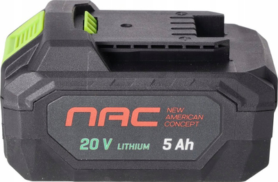 Bateri NAC B20-50-S, 20V, 5Ah, e zezë