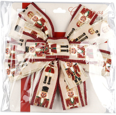 Kokardë dekorative për bredh Slowmoose Nutcracker, 130x33 cm, shumëngjyrëshe