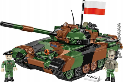 Set blloqe Cobi Blocks T-72M1R, model tank ushtarak 1:35, shumëngjyrësh