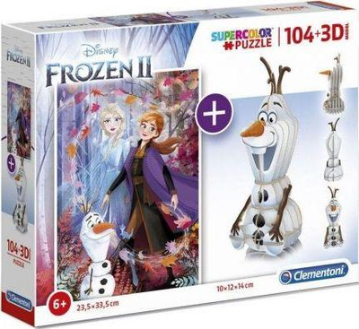 Puzzle 3D Clementoni Frozen 2, 104 elemente