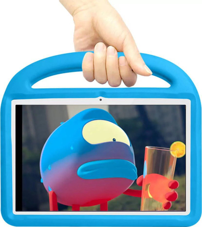 Këllëf tablet FunColor për Huawei MediaPad T5 10, EVA, me dorezë, blu