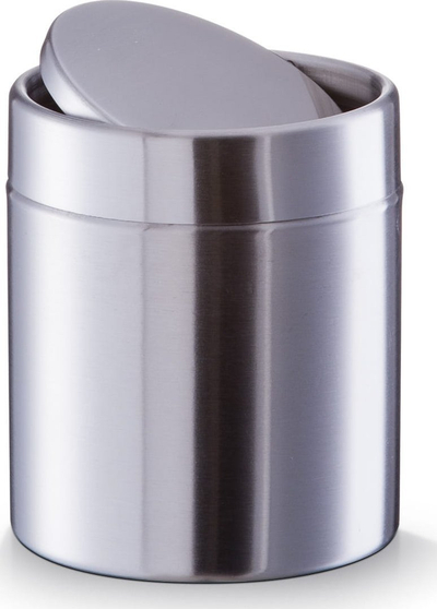 Kosh tavoline Zeller, metal, 11.5 x 11.5 x 14 cm, ngjyrë argjendt