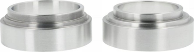 Hinkë dozimi Motta Double Funnel 8650, 53–58mm, alumin, ngjyrë argjendi