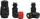Set termostatik radiatorësh Vario Term Vision Prestige, për sistem me dy tuba, GZ 1/2", i zi strukturë