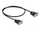 Kabllo seriale DeLOCK 86614, RS-232 null modem, 0.5 m, e zezë