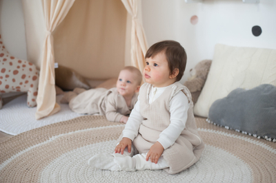 Vreçë gjumi bebe Kenguru Gold Muslin, TOG 1, 4-8m, ngjyrë lajthie