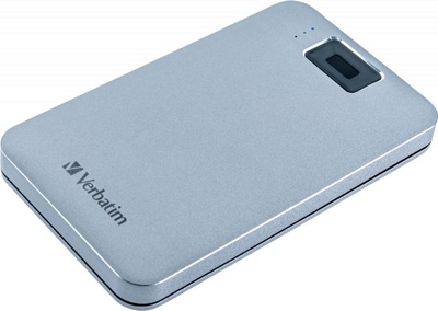 Disk i jashtëm Verbatim Executive Fingerprint, USB 3.2 Gen 1, USB‑C, gri metal