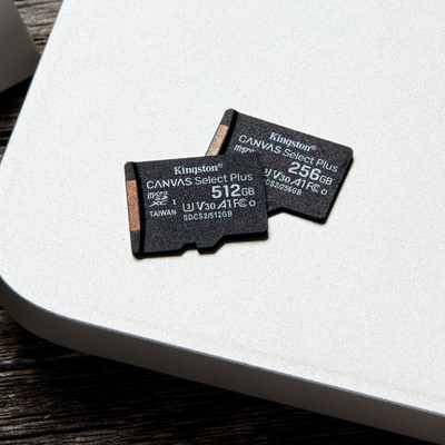 Kartë e memories Kingston Canvas Select Plus, SDXC, 512 GB, Class 10 + përshtatës SD