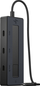 USB C хаб HP 4K мултипорт, поддршка за 4K видео, порта за полнење, сива