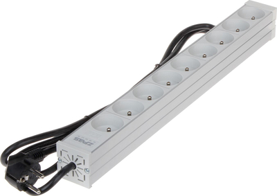 PDU ZPAS PD-9 për rack, 9 dalje, 3680W, gri