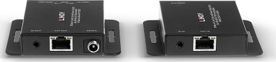 Sistem transmetimi HDMI Lindy I/O Extender 38208, 4K, deri 50m CAT6, i zi